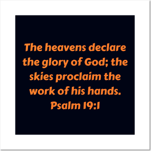 Bible Verse Psalm 19:1 Posters and Art